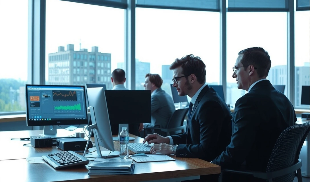 Représentation d'une équipe travaillant sur la cybersécurité