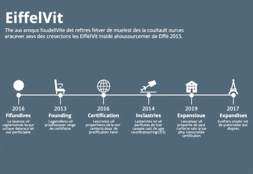 Chronologie visuelle des jalons clés d'Eiffelvit depuis 2015