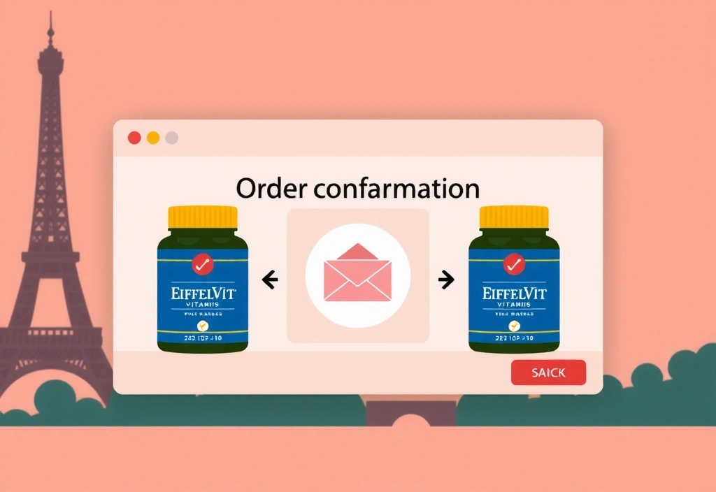 Illustration d'une commande confirmée avec des produits Eiffelvit