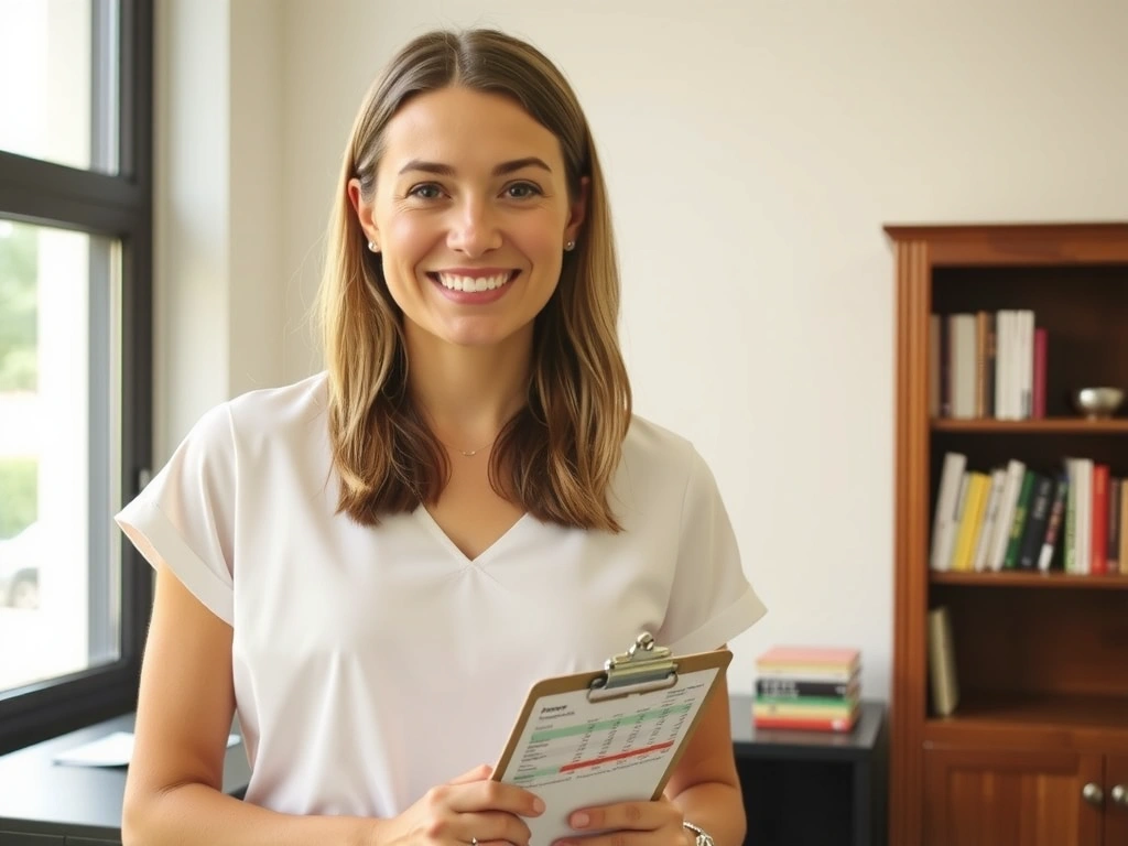 Portrait d'une diététicienne donnant des conseils