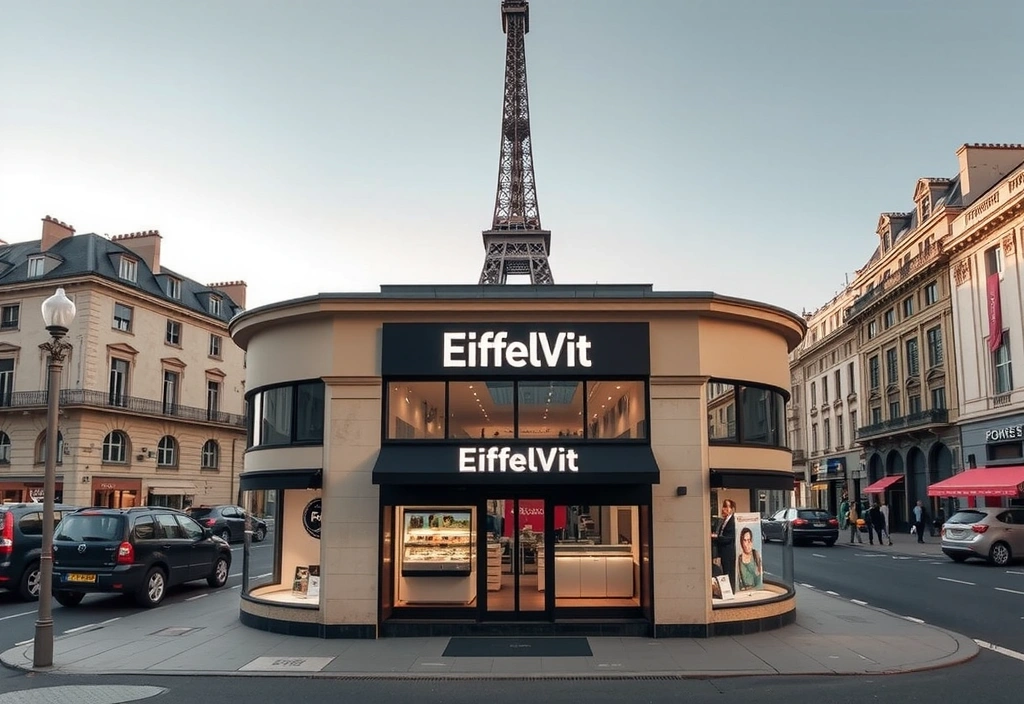 Vue aérienne du magasin Eiffelvit à Paris