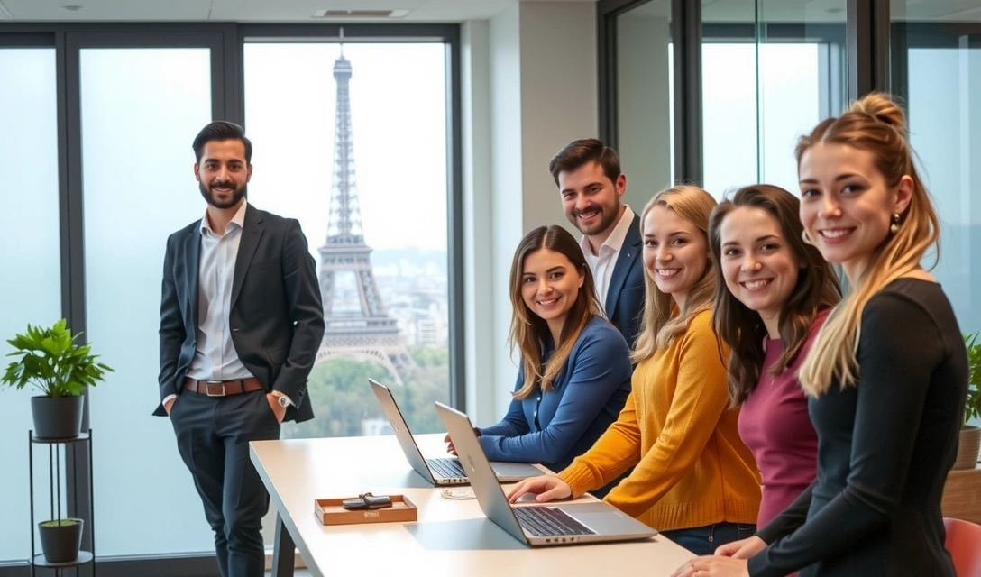 Équipe de service client Eiffelvit souriante